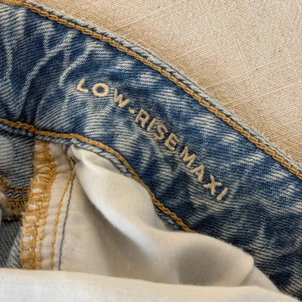 American Eagle‎ Low Rise Maxi Denim Skirt Light Wash Size 000 - Image 3