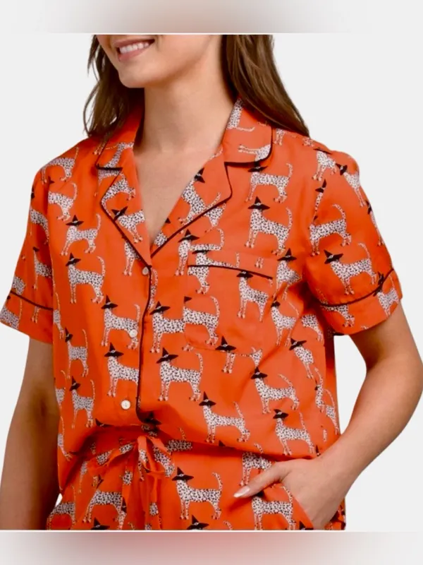 🎃🐆 Bouffants & Broken Hearts Halloween PJ Set — Size Small - Image 3