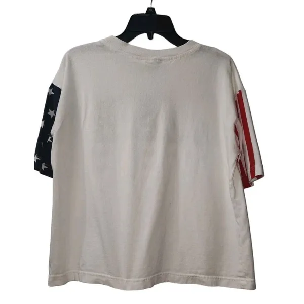 New Wave by Toledo Myrtle‎ Beach Graphic Tee Patriotic USA Made S/M - Image 2