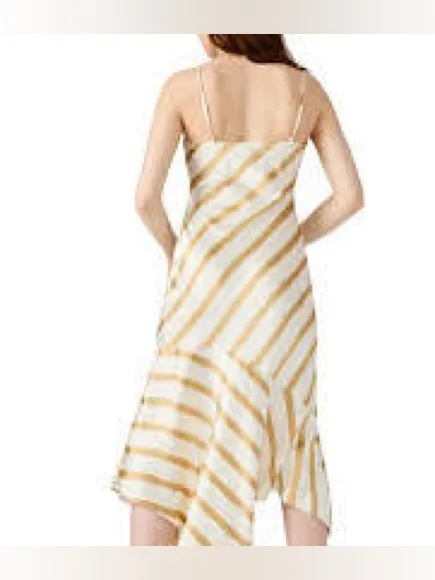 Steve Madden Stripe Pleated Waist Long Sleeve Shirtdress. Size Medium - Image 2