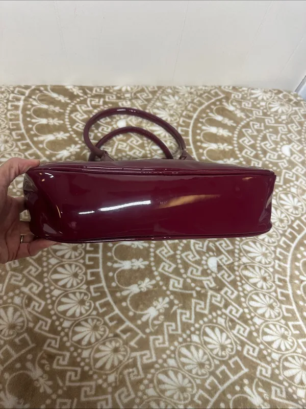 Urban Expression Patent Burgundy Top-Handle Satchel - Image 4