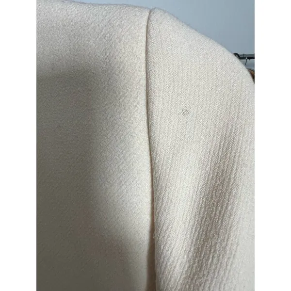 J.Crew Ivory Cream Wool Coat Size 0 - Image 8