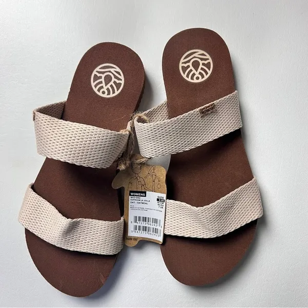 Freewaters Women’s Double Strap Supreem La Jolla Oatmeal Sandal Sz 9 - Image 10