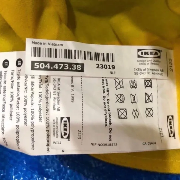 IKEA Bag Material Reworked Style Bucket Hat Blue - Image 3