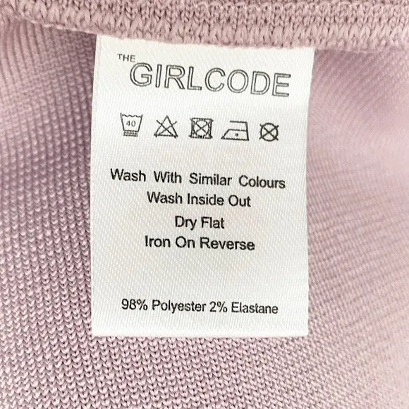 ASOS NWT The Girlcode Bandage V Neck Bodycon Midi Dress Lilac Mauve Women’s Size 6 - Image 11