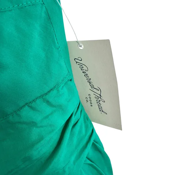 Universal Thread NWT Cotton‎ Blend Green Spaghetti Strap Ruffled Midi Dress Sz L - Image 8