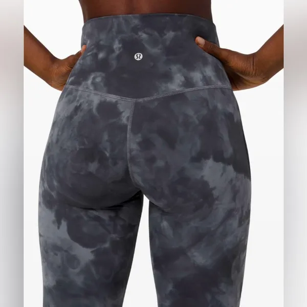 Lululemon Align 28” Pants Pitch Gray Diamond Dye High-Waisted Leggings Size 14 - Image 4