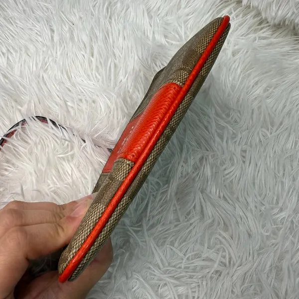 COACH Brown orange Zip Wristlet - Image 6