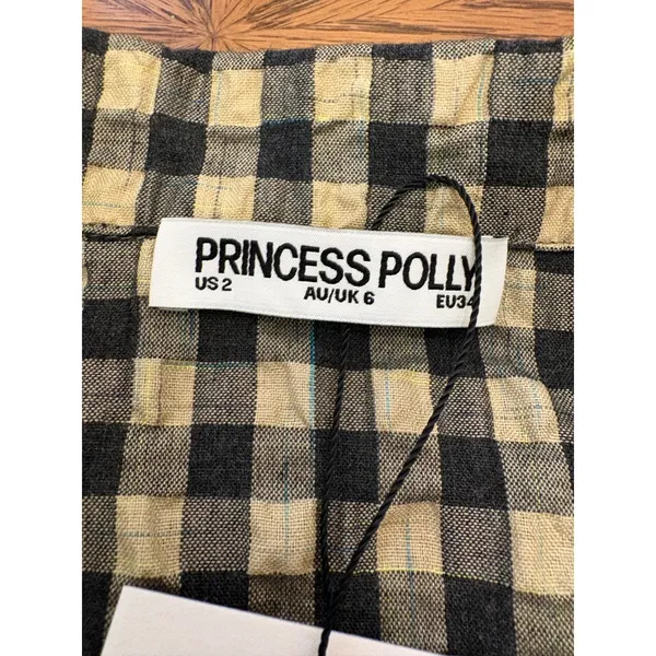 Princess Polly Rhom Women 2 Brown Check Gingham Top Co-ord - Image 5