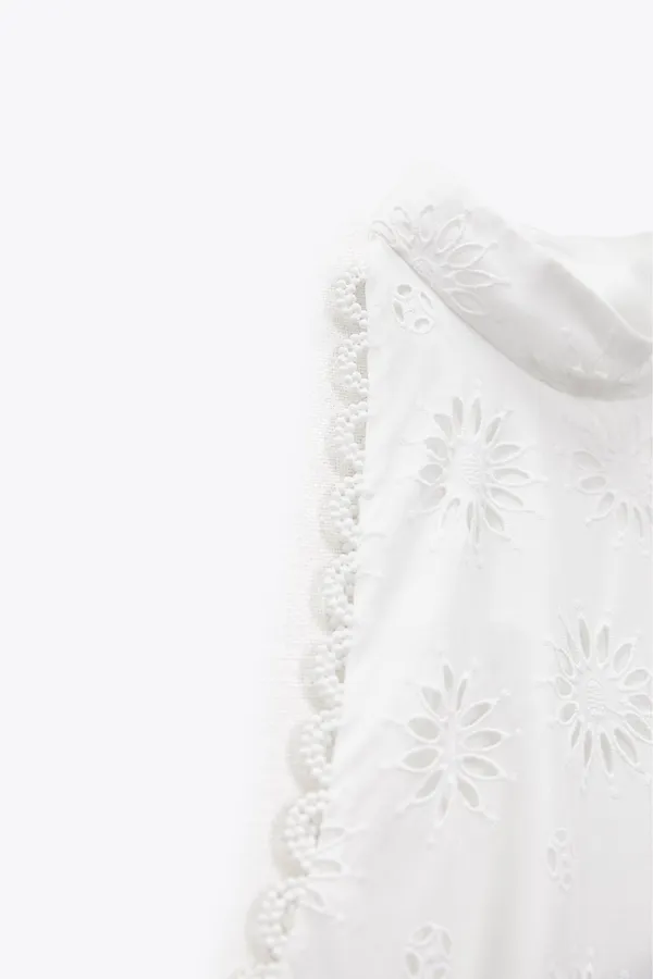 Zara maxi sun dress boho crochet belt lace halter flowy summer vacation - Image 16