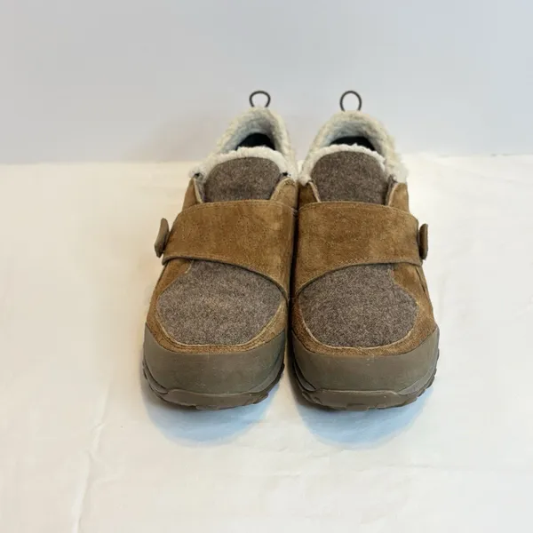 Caterpillar Women’s Brown Suede Slip On Shoes Faux Fur Lining Size 9 - Image 2