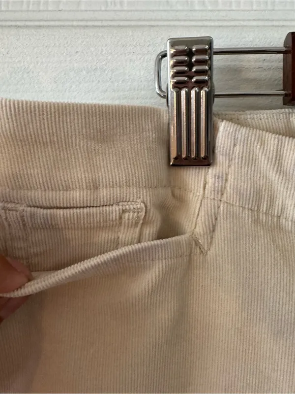 J Jill Corduroy Straight Leg Pants Cream Size 10 Petite - Image 5