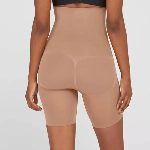 Spanx Assets Shaping Shorts Size Medium Light Beige Hi Waisted Compression - Image 9