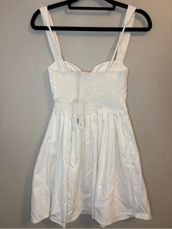 Altar’d State Ivory Fit & Flare Mini Dress NWT XXS Smocked Back - Image 11