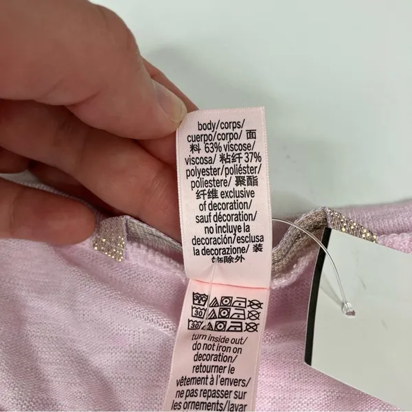 Victoria's Secret Bombshell Pajama Top Light Pink Long Sleeve Womens XL SHORT - Image 4