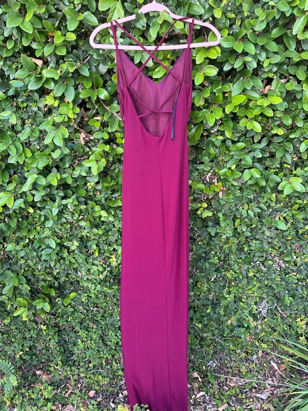 Laundry by Shelli Segal ✨maroon cocktail maxi dress - Image 4