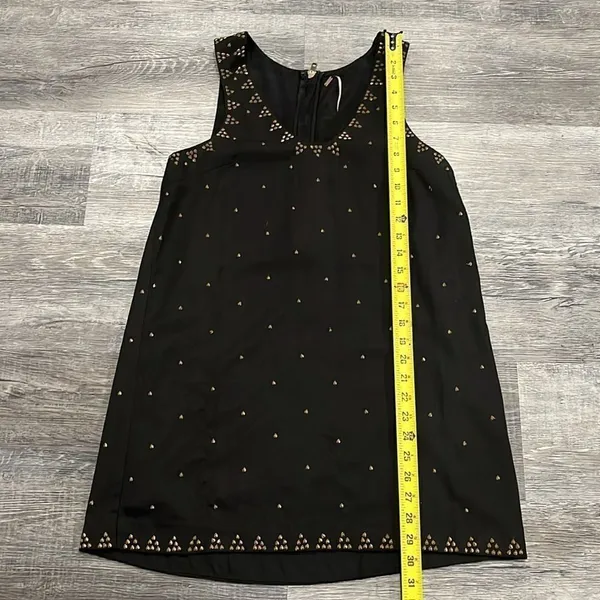 Free People black mini gold beaded dress - 0 - Image 8