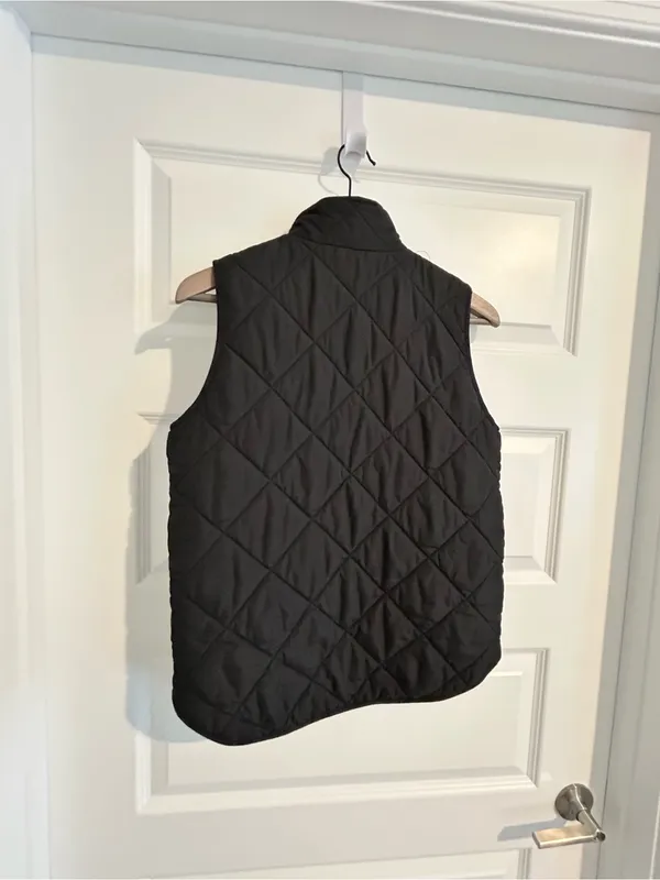 J Crew Black Quilted Vest Size S - Image 7