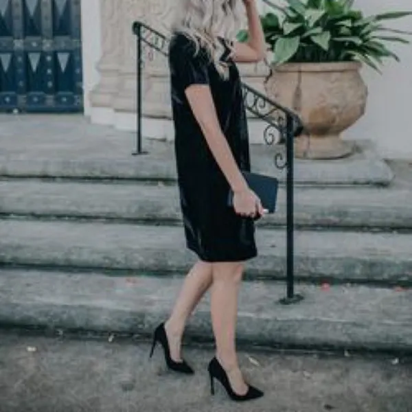 ✨ LALA BLACK VELVET DRESS✨ Black Size L - Image 5