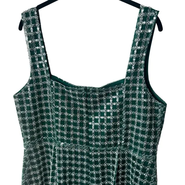 Altar'd State Mateo Mini Dress Green Sequin Wedding Guest‎ Event Feminine XL - Image 7