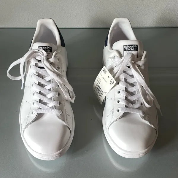 adidas Stan Smith W Women’s Sneakers White Navy Leather Size 8.5 NWT S81020 - Image 5