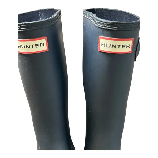 Hunter Classic Black Waterproof Boots size 4 USA - Image 3