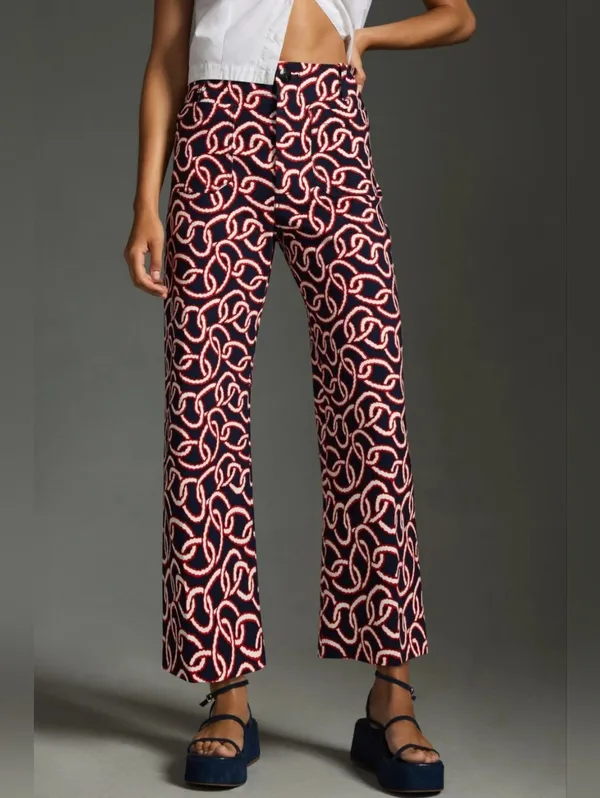 Anthropologie Maeve The Colette Cropped Wide Leg Ponte Pants - Image 9