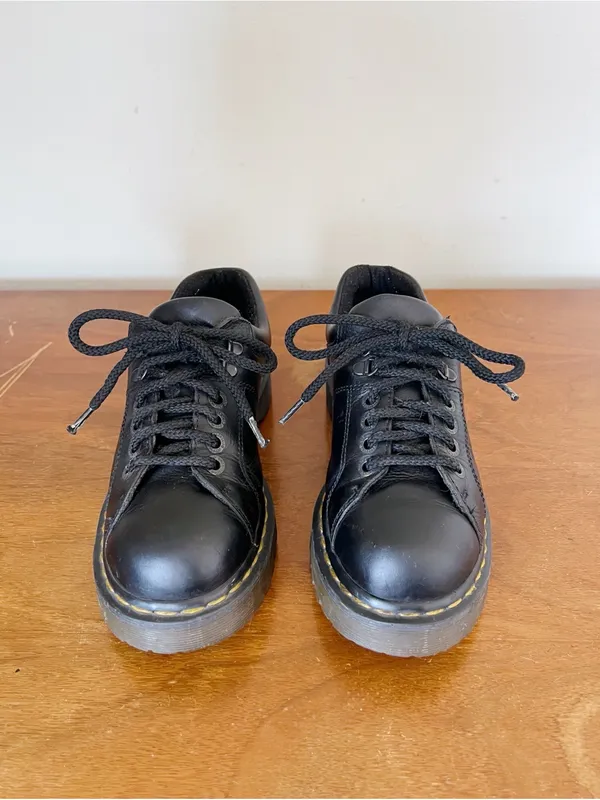 Dr Martens • vintage 8312 lace up oxford shoes platform black leather chunky - Image 3