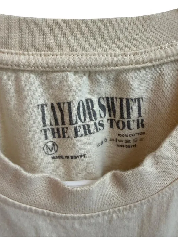 Official Taylor Swift The Eras Tour Beige T-Shirt - Image 4