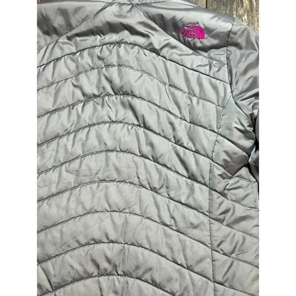 The North Face Mossbud Swirl Reversible Jacket Silver‎ Pink Womens Medium Warm - Image 7