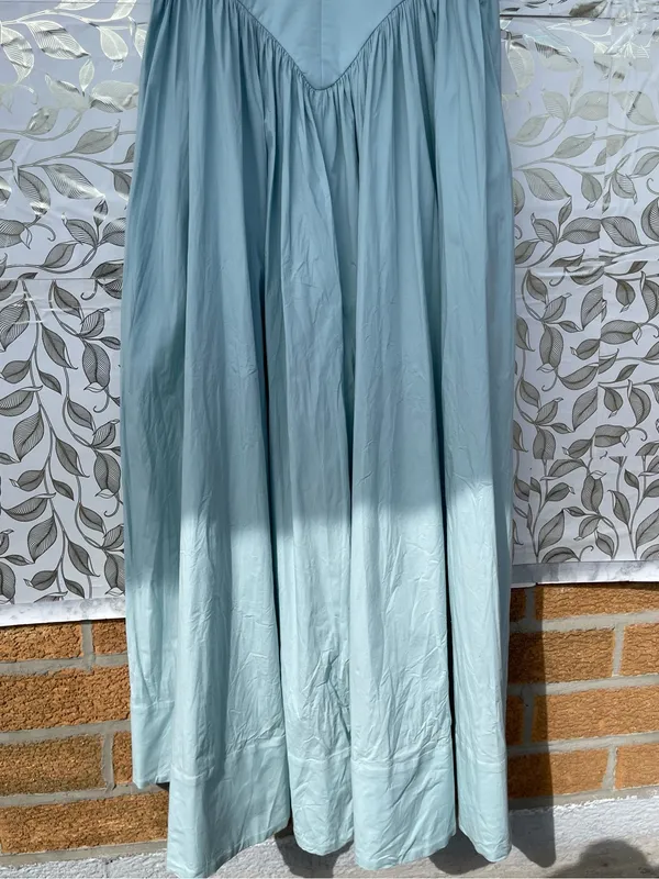 Hemant & Nandita Blue Cotton Strappy Dress Size S Boho Romantic Cottagecore NWT - Image 7