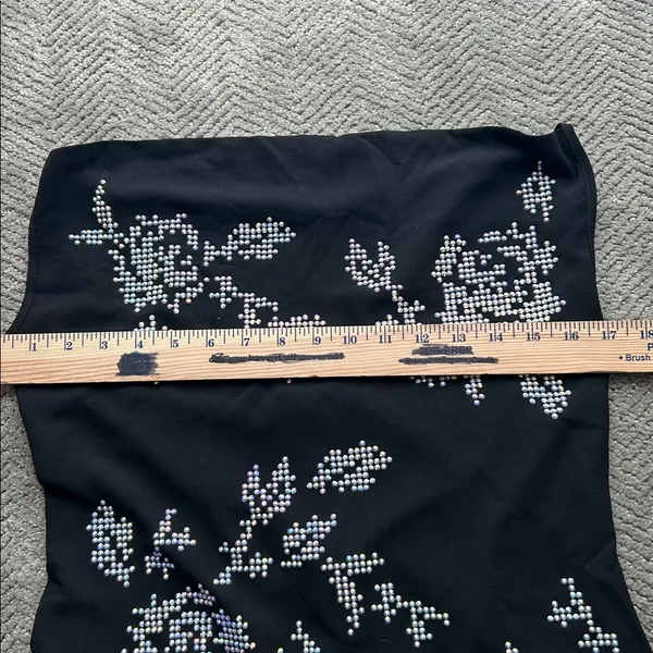 SHEIN BAE Rhinestone Floral Pattern Split Thigh Cami Dress Size Large - Image 12