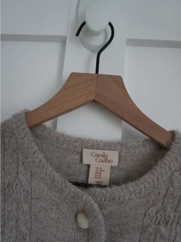 Revolve Camila Coelho Cable Knit Cardigan Sweater - Image 2