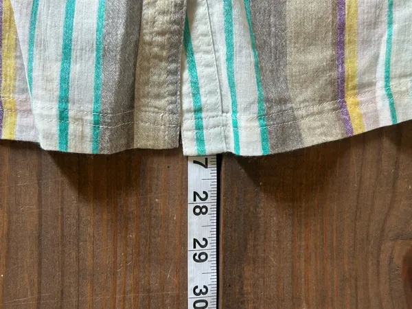 Free People Striped Cotton Button-Front Women's Top Large - Image 5
