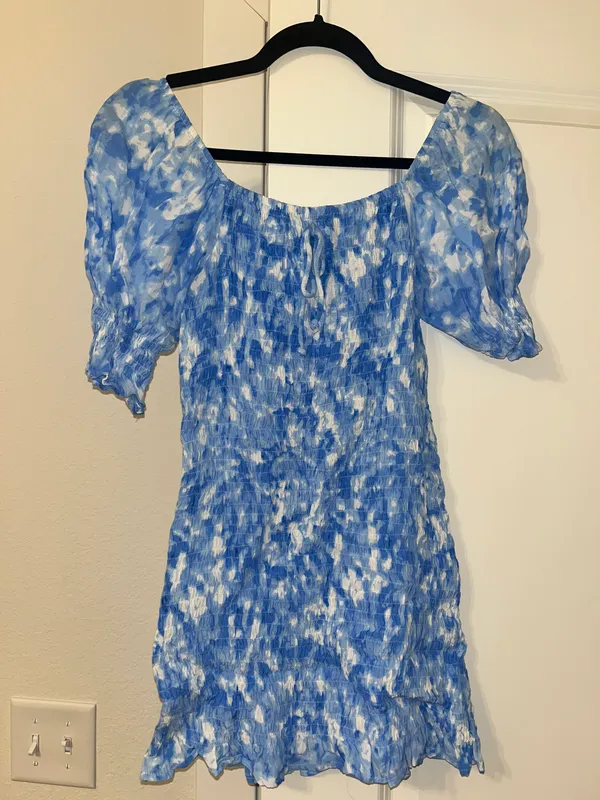 Faithful the Brand Magnolia Mini Dress in Blue Roos Tie Dye - Image 3