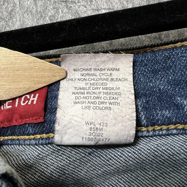 Levis Superlow Stretch 507 Jeans Dark Wash‎ Straight Leg Junior 9 L S 507-5585 - Image 7