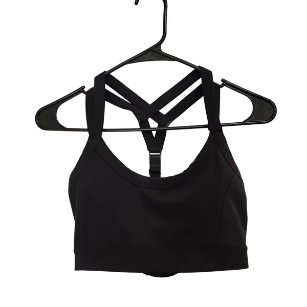 Free People Movement Black Strappy Activewear Stretch Run Racer Sports Bra XS - Image 3