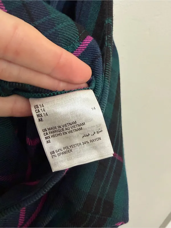 NEW Charter Club Wide Leg Crop Pants in Green, Blue, and Pink Plaid - Size 14 - Image 8