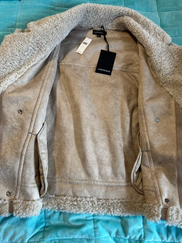 LAMARQUE anthropology faux fur coat - Image 2