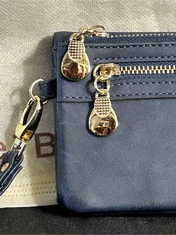 Lady Bei Bei Women’s Navy Wristlet Wallet & Dust Cover Bag NWT - Image 6