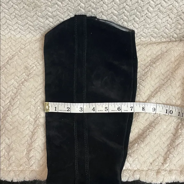 Sole Society Womens‎ Cleo Knee High Black Suede Block Heel Boot Whimsigoth 8.5 - Image 11