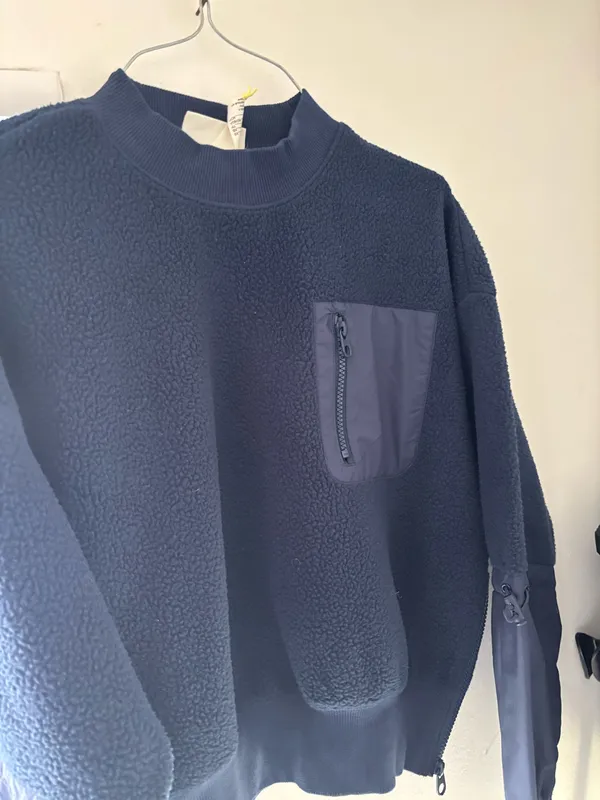 NOVA Textured Utility Fleece Sweatshi Blue Size XS - Image 2