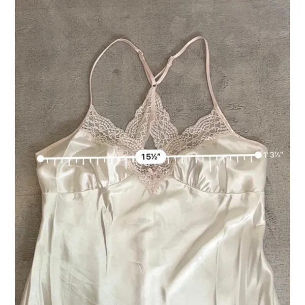 Women's Linea Donatella White & Pink Satin Robe & Chemise Set S - Image 7