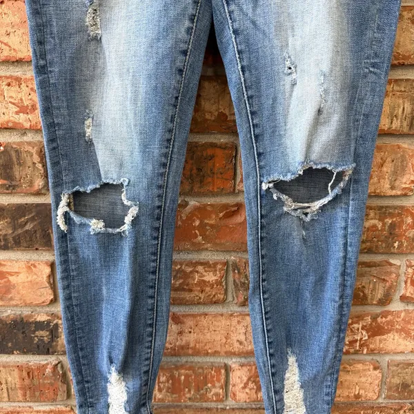 BKE Parker Skinny Jeans SIZE 28 Distressed Ankle Skinny High Rise Buckle Denim - Image 2