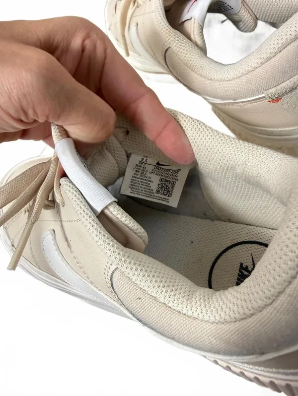 Nike Beige Platform Sneakers with White Swoosh - Size 6.5 - Image 5