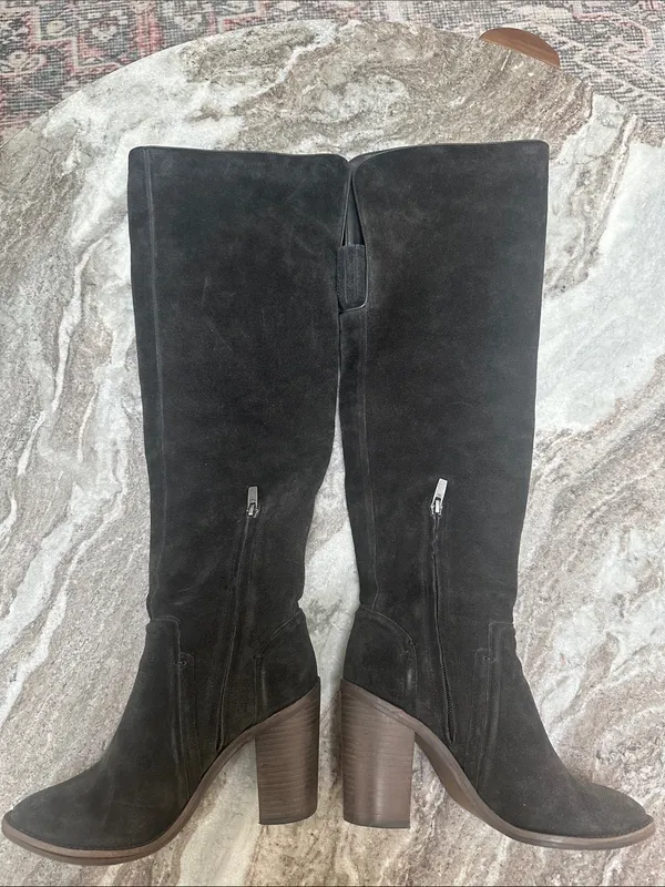 Vince Camuto Melaya Over the Knee Suede Gray Boots Sz 8.5 - Image 4