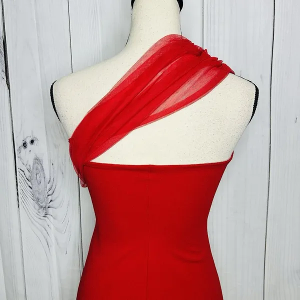 Lucy in the Sky Mini Dress Sz S Red Cocktail Party Night Out - Image 7
