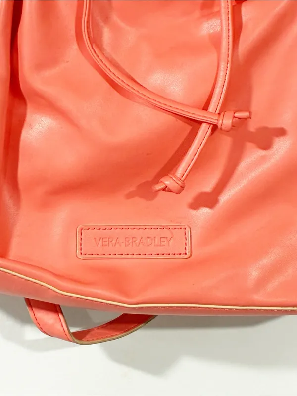 Vera Bradley Coral Drawstring Backpack Handbag - Image 2