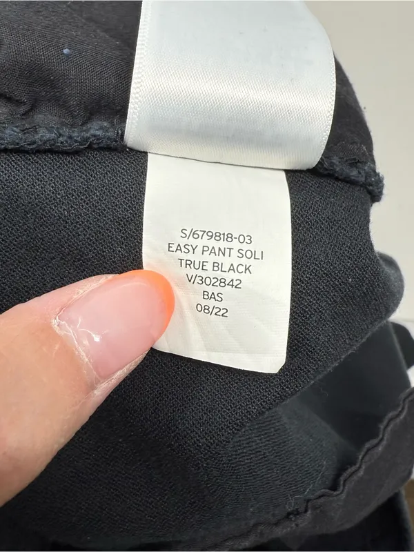 Gap Black Easy Pants Cotton Blend Drawstring Waist Medium - Image 8