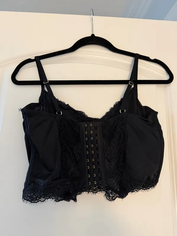 Lace Corset Top Black Size M - Image 2